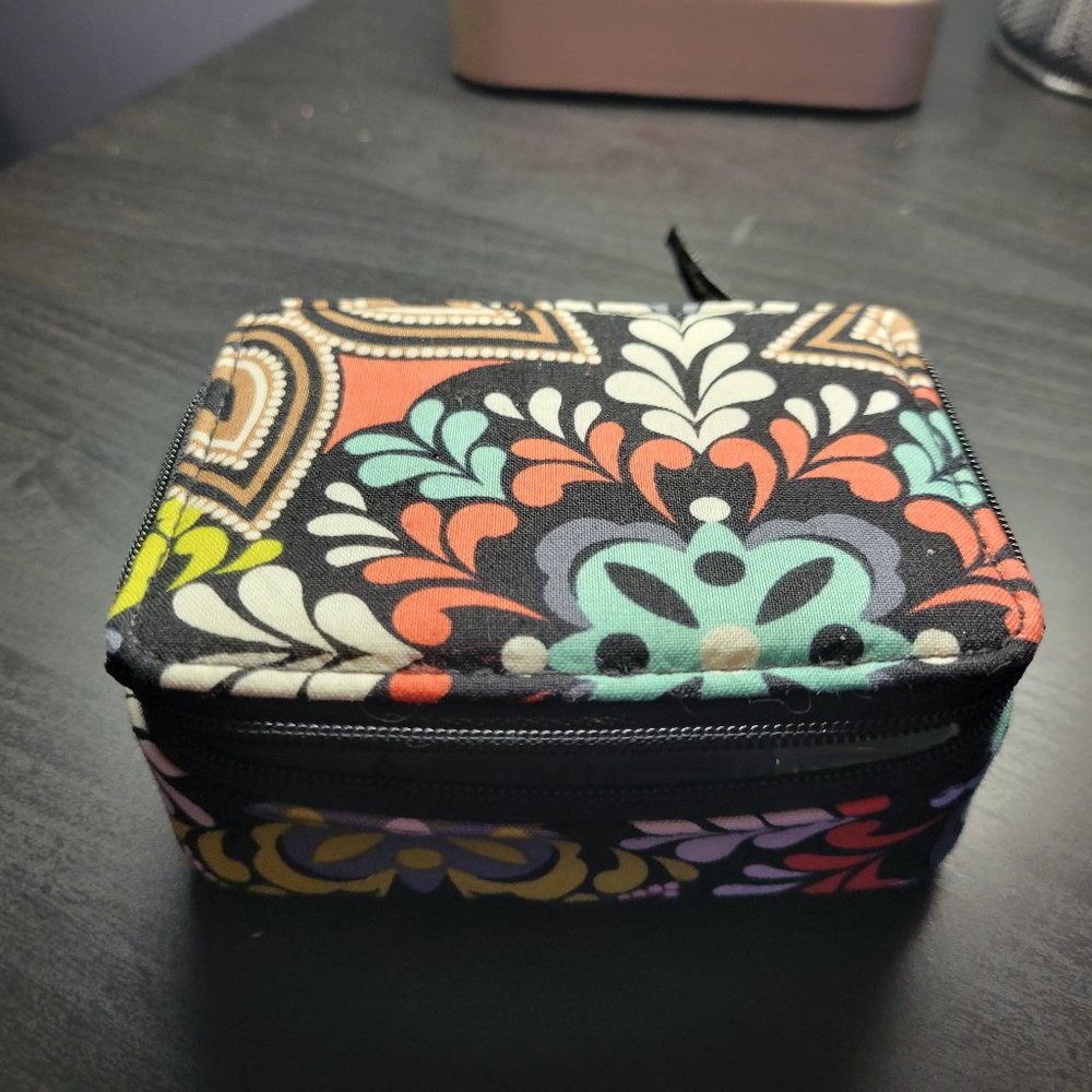 Vera Bradley Pill Box 8 Compartment Travel Medicine Holder
